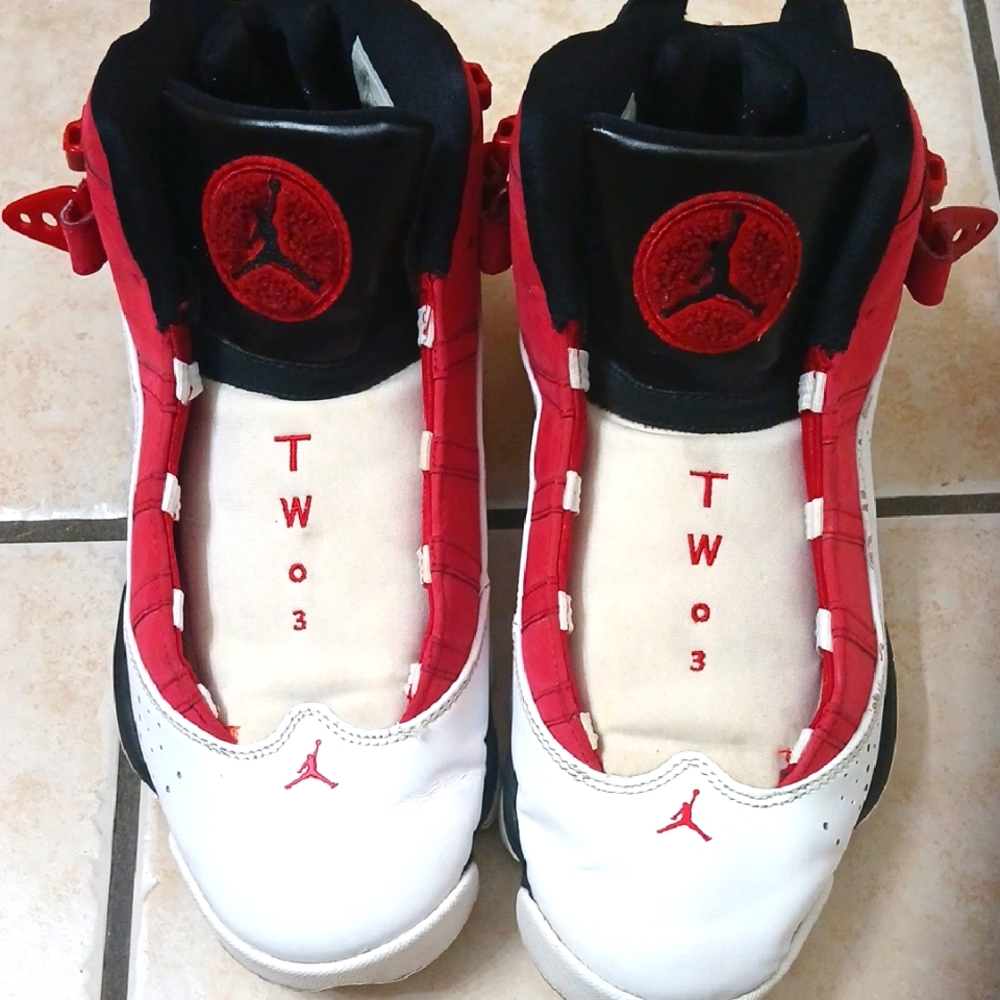 Men's White & Red Air Jordan TW03